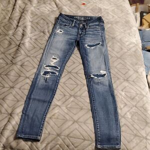 AE Next Level Ripped & PATCHED High-Waisted Jegging